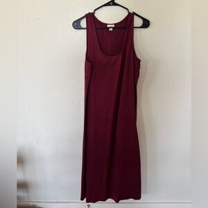 J. Crew Factory Twill Slip Dress, Burgundy, NWOT, Size 8